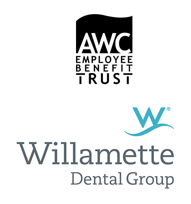AWC Employee Benefit Trust logo and Willamette Dental Group logo