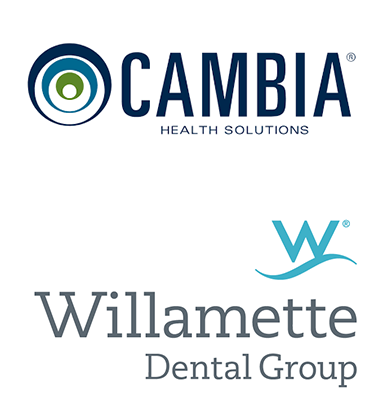 Cambia logo and Willamette Dental Group logo