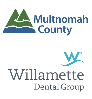 Multnomah County and Willamette Dental Group logos