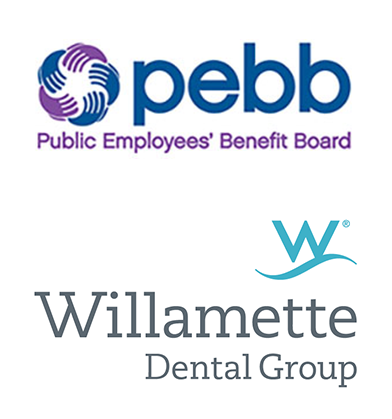 Pebb Logo and Willamette Dental Group logo