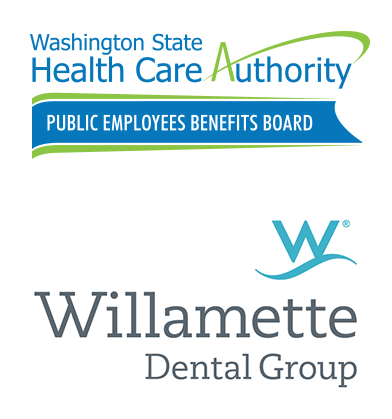 WA PEBB Logo and Willamette Dental Group logo
